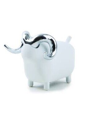 Umbra Sheep Ring Holder – White with Silver Horns